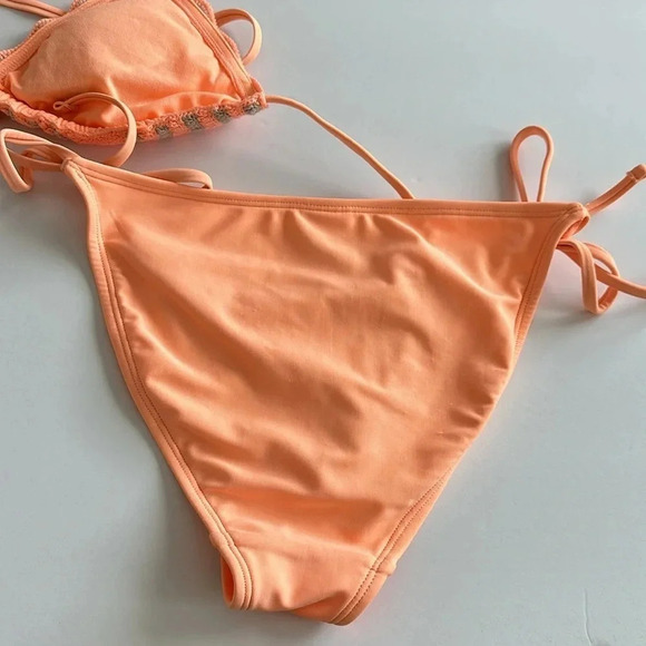 Wild Fable Orange and Grey Knitted Bikini - Picture 6 of 6